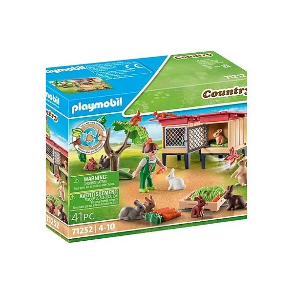 Brinquedo Playmobil Recinto de Coelho