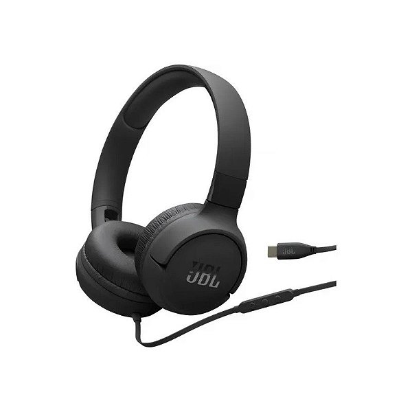 Fone JBL Tune T520C USB-C Preto JBLT520CBLKAM