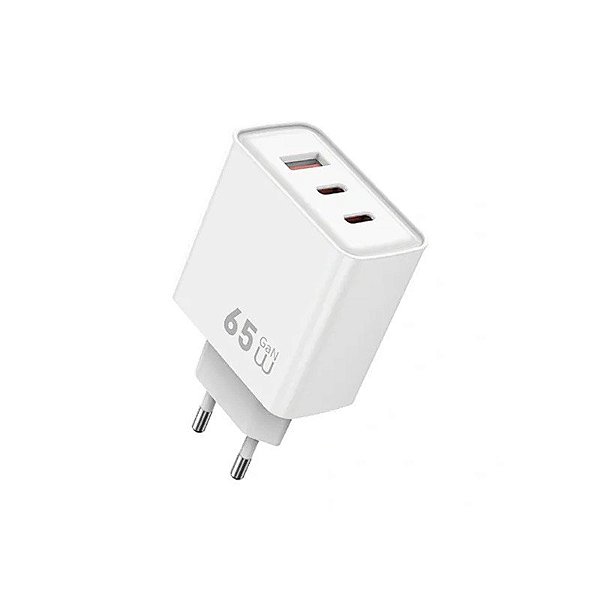 Carregador USB-A/USB-C Wiwu WI-G005 Essen 65W - Branco