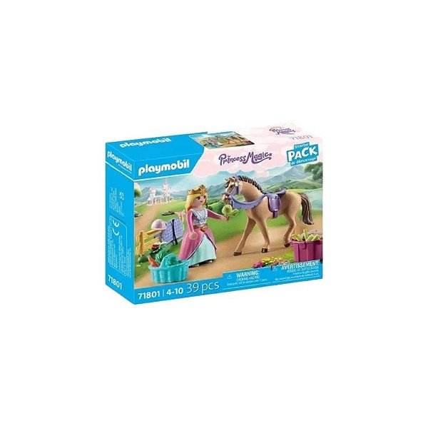 Brinquedo Playmobil Kit Inicial Princesa com Cavalo
