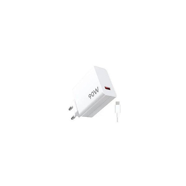 Carregador de Tomada Xiaomi MDY-15-Ek USB / 90W - Branco + Cabo USB / USB-C