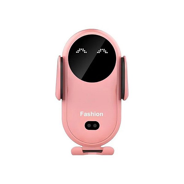 Carregador Sem Fio para Carro S11+ 15 W + Magnético - Rosa