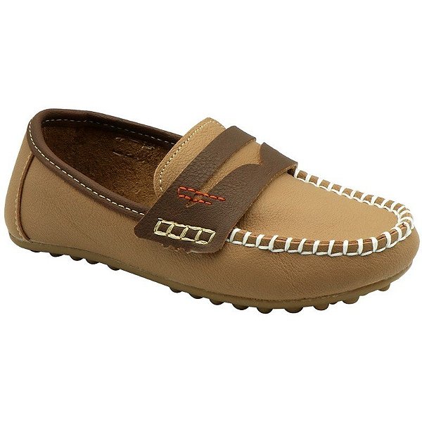 Mocassim Infantil KLIN Curumim 197 - Cinza Pardo/Roble