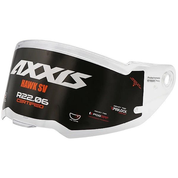 Viseira para capacete Axxis Hawk Max Vision V-31 - Transparente