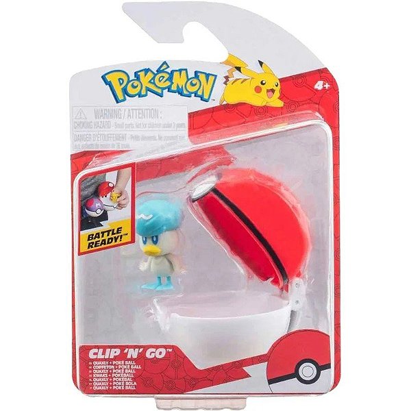 Pokémon Quaxly + Poké Bola Jazwares CLIP N GO - PKW3630