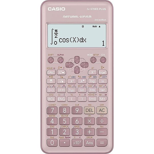 Calculadora Científica Casio FX-570ES PLUS 2ª Edição Rosa