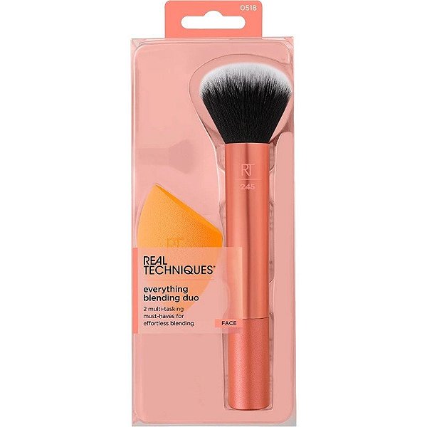 Pincel Esfumador Real Techniques + Esponja de Maquiagem 0518