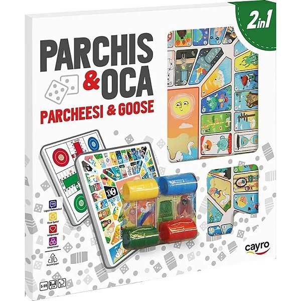 Jogo de Parchis e Oca 2 em 1 Cayro 095