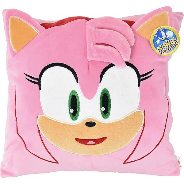 Travesseiro De Pelúcia Amy Sonic The Hedgehog - SONIC-WB (com zíper)