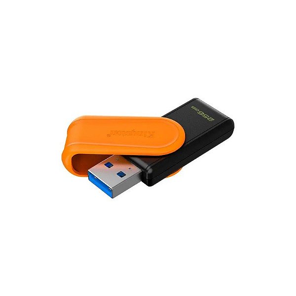 Pendrive Kingston Datatraveler Exodia s DTXS-256GB - 256GB - Preto e Laranja