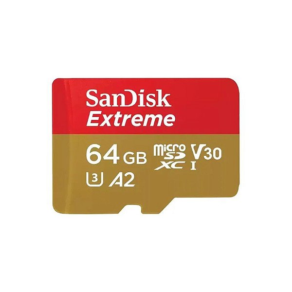 Cartão de Memória Micro SD Sandisk Extreme Action 64GB 170MBS - SDSQXAH-064G-GN6AA