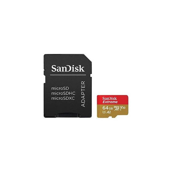 Cartão Micro SD 64GB Sandisk Extreme SDXC 170/80