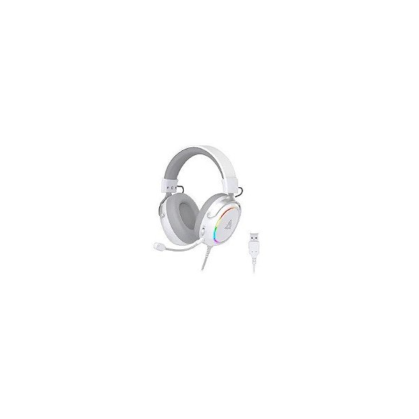 Headset Gamer Ajazz AHW10 RGB com Fio - Branco / Cinza (985447)