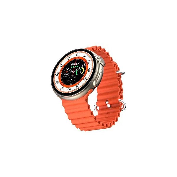 Relógio Inteligente Microwear Ultra 9 Pro Bluetooth 49mm Laranja