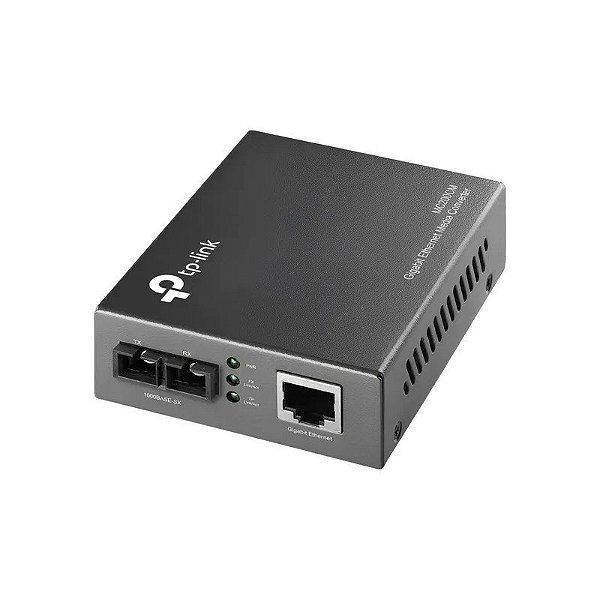 Conversor de Fibra TP-Link MC200CM Gigabit Multi - Preto