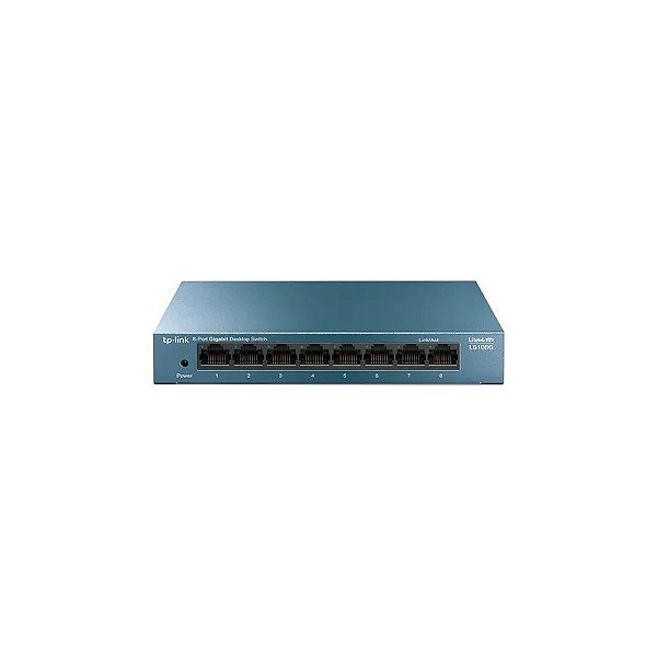 Hub Switch TP-Link 08P LS108G 10/100/1000 Caixa de Aço com 8 Portas