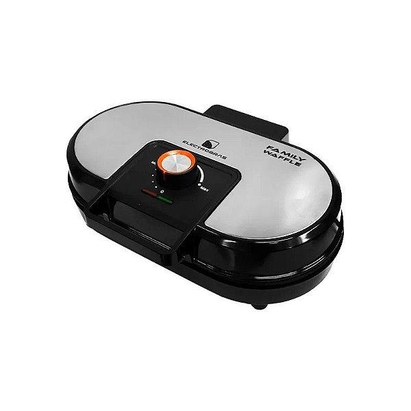 Máquina de Waffles Electrobras Family Waffle EBWF-02 1.400 Watts 220 - 240 V ~ 50/60 HZ - Preta/Prata