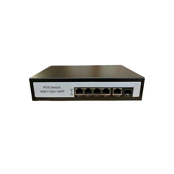 Chave F. Switch 05POE 65W 10/100/1000MBPS 5GE+1SFP PG-F1R5-4GE
