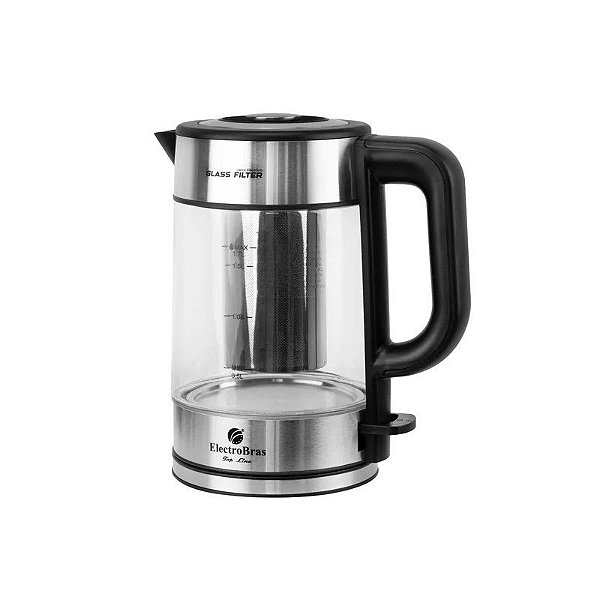 Chaleira Elétrica Electrobras Filtro de Vidro EBJE-06 - 1.7L - 1500W - 110V - Prata