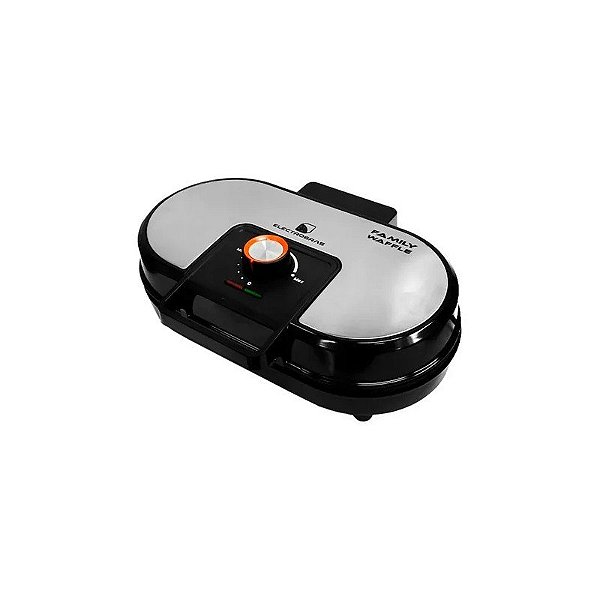 Wafleira Electrobras Family Waffle EBWF-02 - 1200W - 110V/60Hz - Prata e Preto