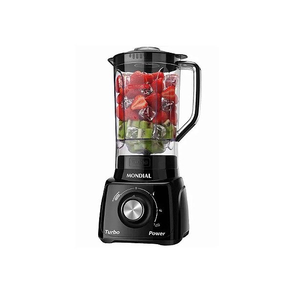 Liquidificador Mondial Turbo Power L-99FB - 550W - 2,2 L - 220V/60HZ - Preto