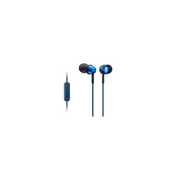 Fone de Ouvido Sony MDR-EX110AP Mini Jack 3.5MM - Azul