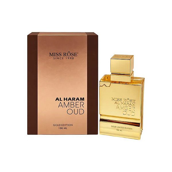 Perfume Body Spray Miss Rôse Al Haram Amber Oud Gold Edition - 7505-041M2 - Unissex - 100ML