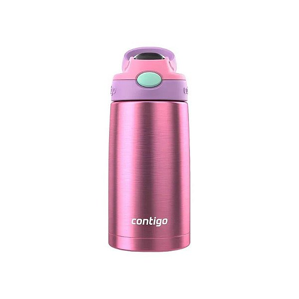 Garrafa Térmica Contigo Infantil Aubrey Autospout - Azaléia/Amor-Perfeito 384ML