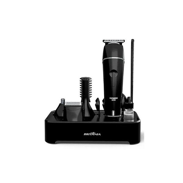 Máquina de Cortar Cabelo Britânia BAP23 Multigroom 11 Em 1 - 5W - Recarregável - Bivolt - Preto