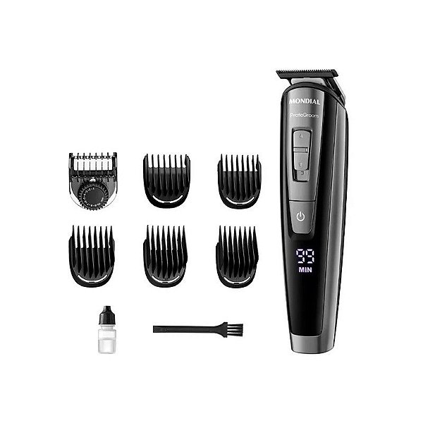 Aparador de Pelos Mondial Practicgroom BG-09 Portátil - Preto