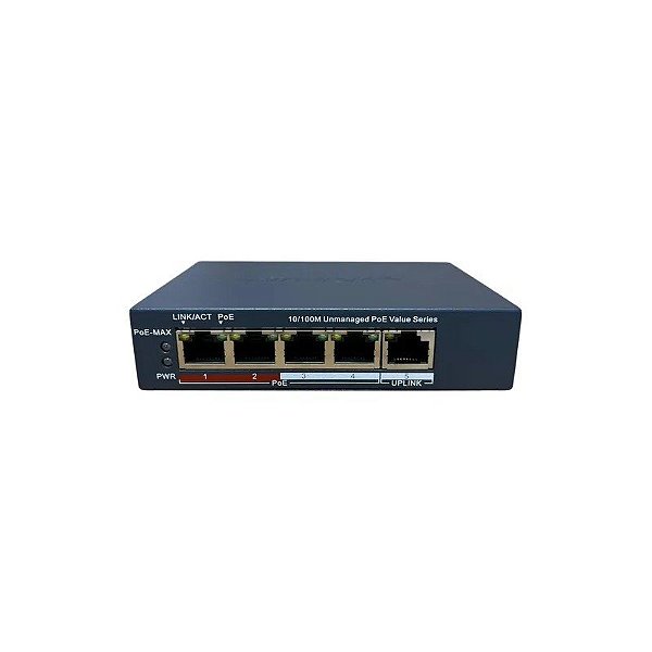 Switch Hub Hikvision 04P 10/100 MBPS PoE DS-3E0105P-e/M(C)