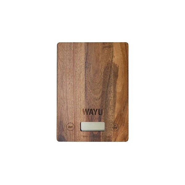 Balança de Cozinha Madeira Wayu 20X14,5X2CM
