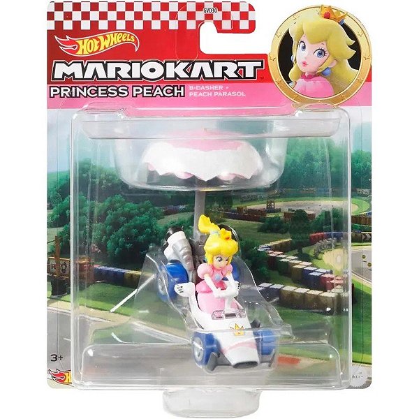 Brinquedo Disney Hotwheels Mariokart Princesa Peach Mattel - GVD30