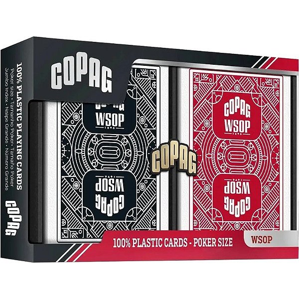 Baralho Copag Wsop Poker Tamanho estojo com 2 baralhos