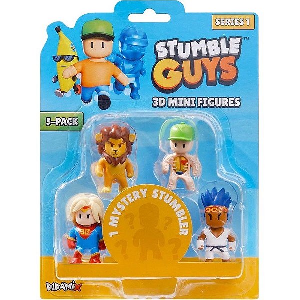 Miniaturas Stumble Guys 3D Figuras S1 Diramix Art.1 - 0428 (5 Unidades) Jogo de Bonecos
