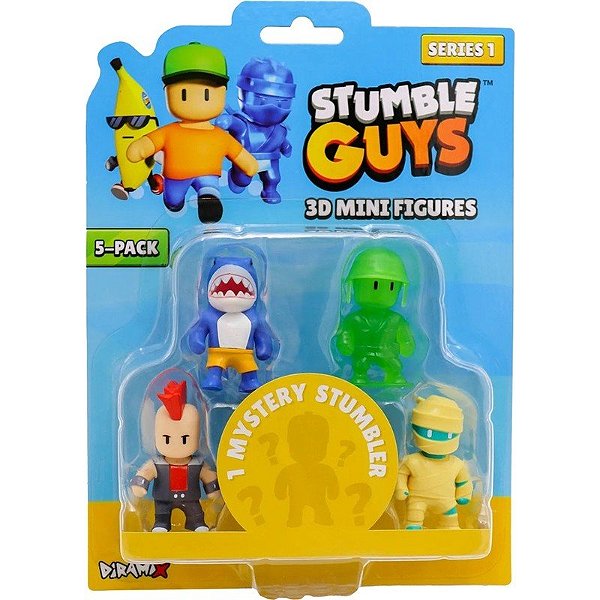 Bonecos Stumble Guys 3D Mini Figures S1 Diramix Art.3 - 0428 (5 Unidades)
