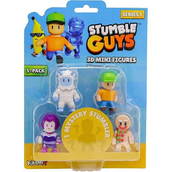 Bonecos Stumble Guys 3D Mini Figures S1 Diramix Art.5 - 0428 (5 Unidades)