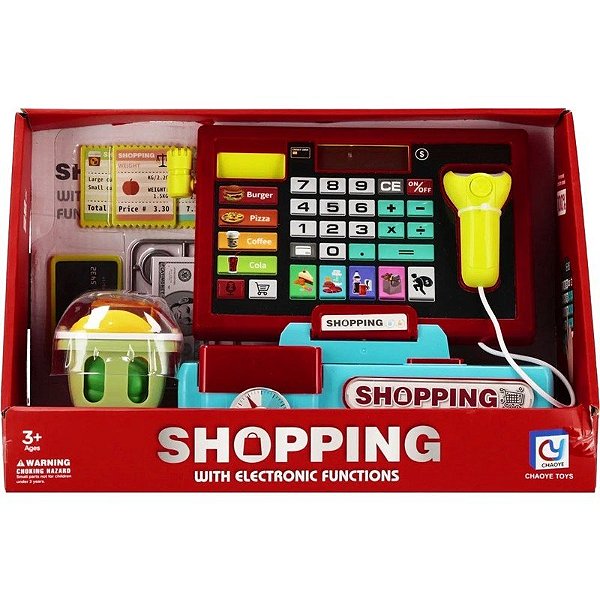 Brinquedo de Caixa Registradora e Tablet para Compras Chaoye - 836-46-A102601