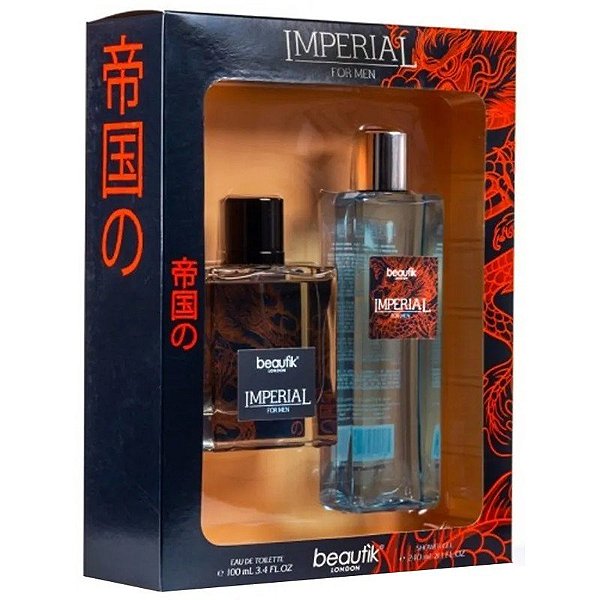 Kit Perfume Beautik Imperial EDT 100mL + Gel de Banho 240mL - Masculino