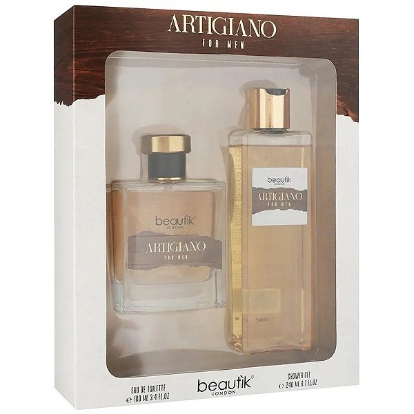 Kit Perfume Beautik Artigiano EDT 100mL + Gel de Banho 240mL - Masculino