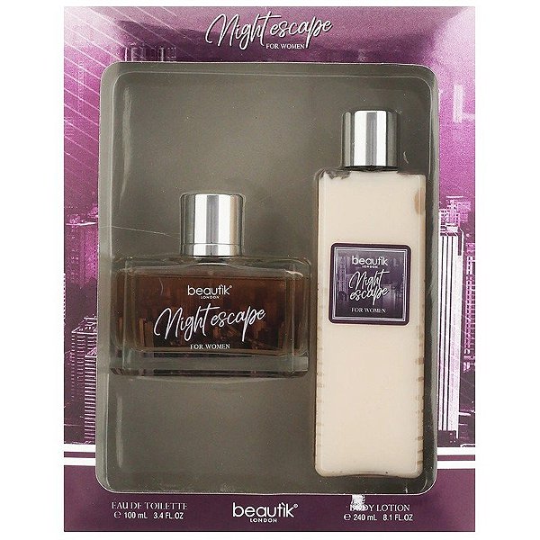 Kit Perfume Beautik Noite Escapada Eau de Toilette 100mL + Loção Corporal 240mL - Feminino