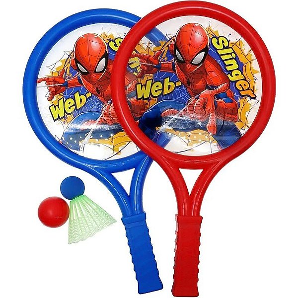Kit de Raquetes Marvel Spider-Man Boom Ball Ja-Ru - 6826 A