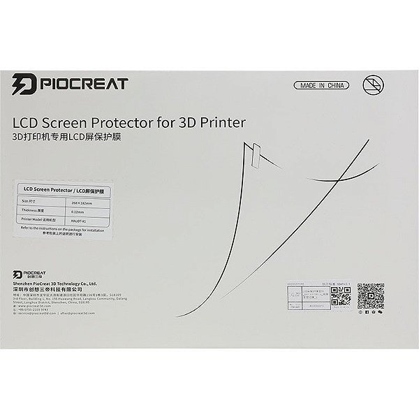 Folha de liberação para impressora 3D Creality Halot-X1 286x182mm