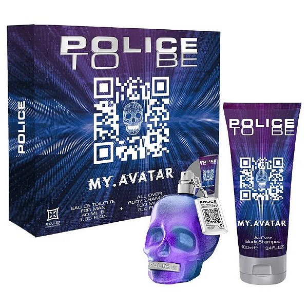Kit Perfume Police To Be My Avatar EDT 40mL + Body Shampoo 100mL - Masculino