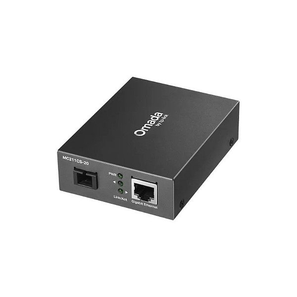 Conversor de Mídia Fibra TP-Link MC212CS-20 Omada Gigabit WDM 20KM