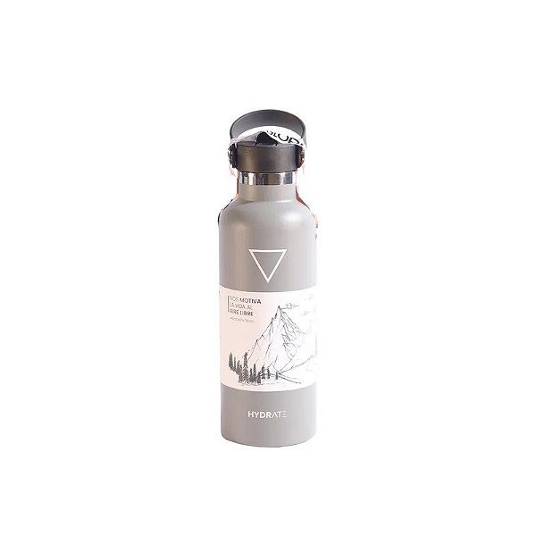 Garrafa Térmica Hydrate 620 ml Cinza