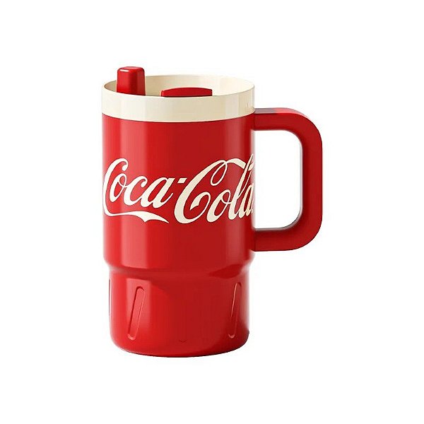 Caneca Térmica Nonoo Coca-Cola NS800B1 com Canudo - Vermelha 800ML