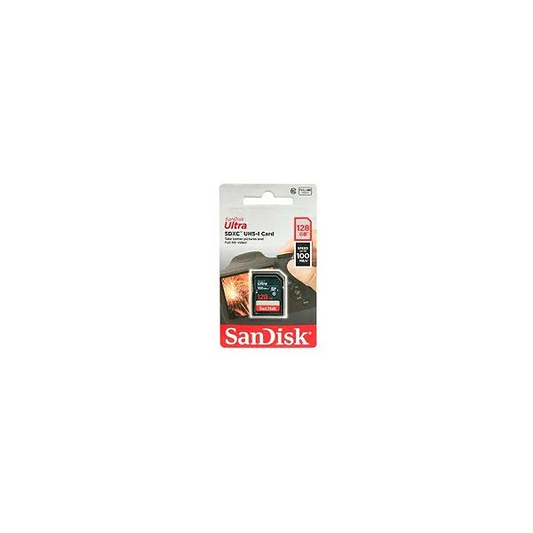 Cartão de Memória Sandisk Ultra SDXC 128GB 100MB/s Classe 10 - SDSDUNR-128G-GN3IN