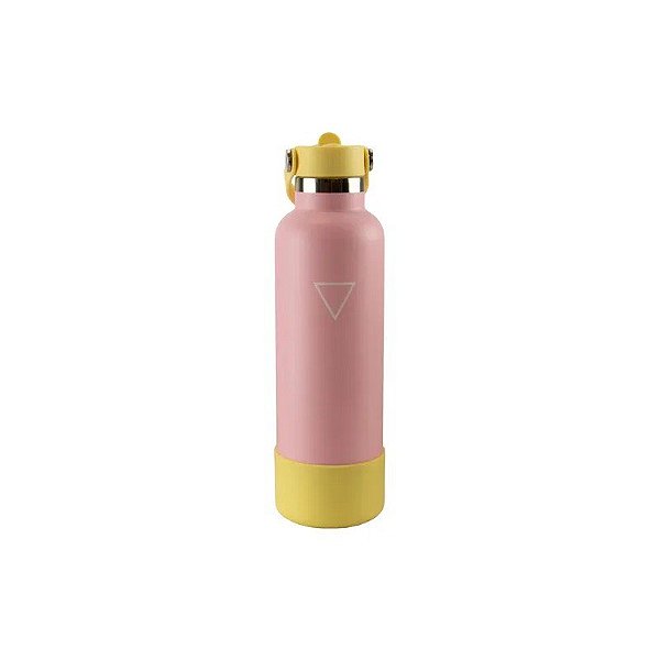Garrafa Térmica Hydrate - 710 ml - com Bico e Protetor de Silicone - Rosa Pastel