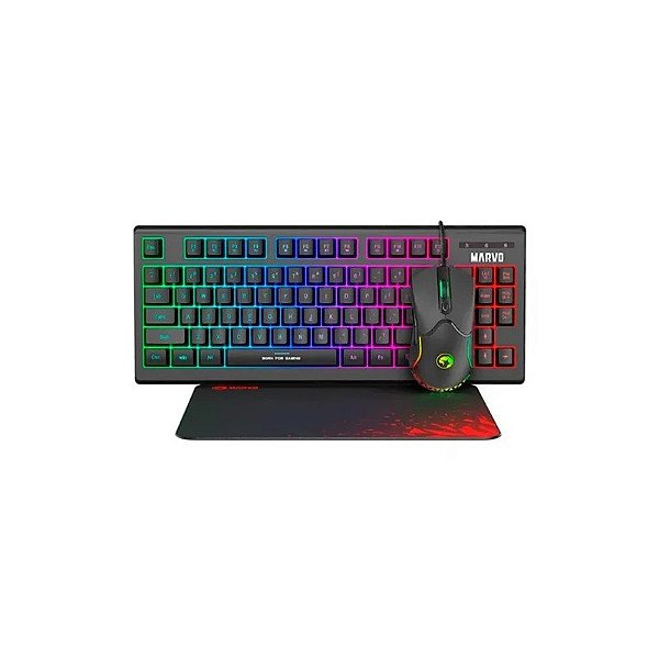 Kit de Mouse, Mousepad Marvo CM310 Loot 30 SP Preto CM310 3 Em 1
